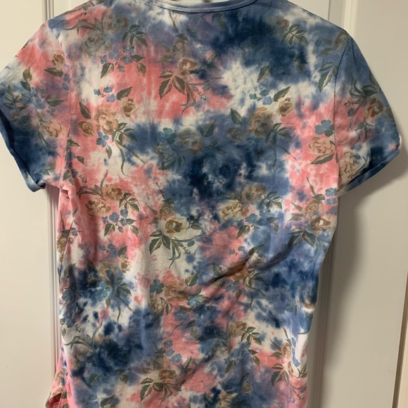 Feathers Brand Tie dyed Floral Print Long T-shirt - Picture 4 of 4